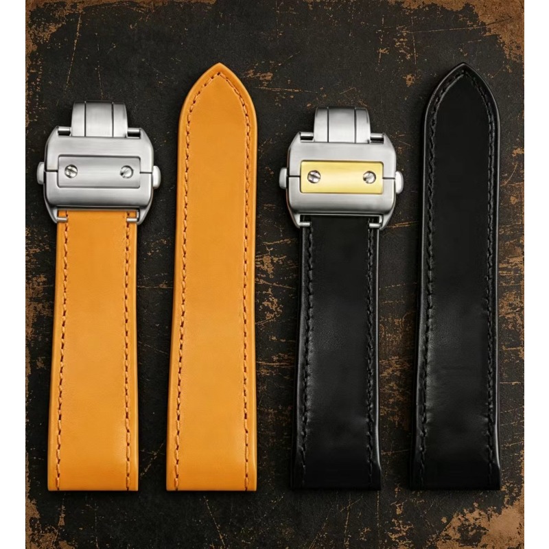 Cartier Watch Santos - Genuine Lea/ther Watch Strap for Cartier