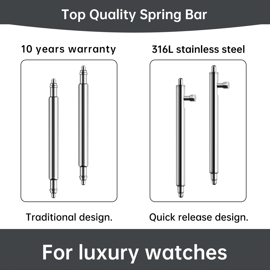 Maikes 316L Stainless Steel Qu - Leather Strap Quick Release ulasan dan harga