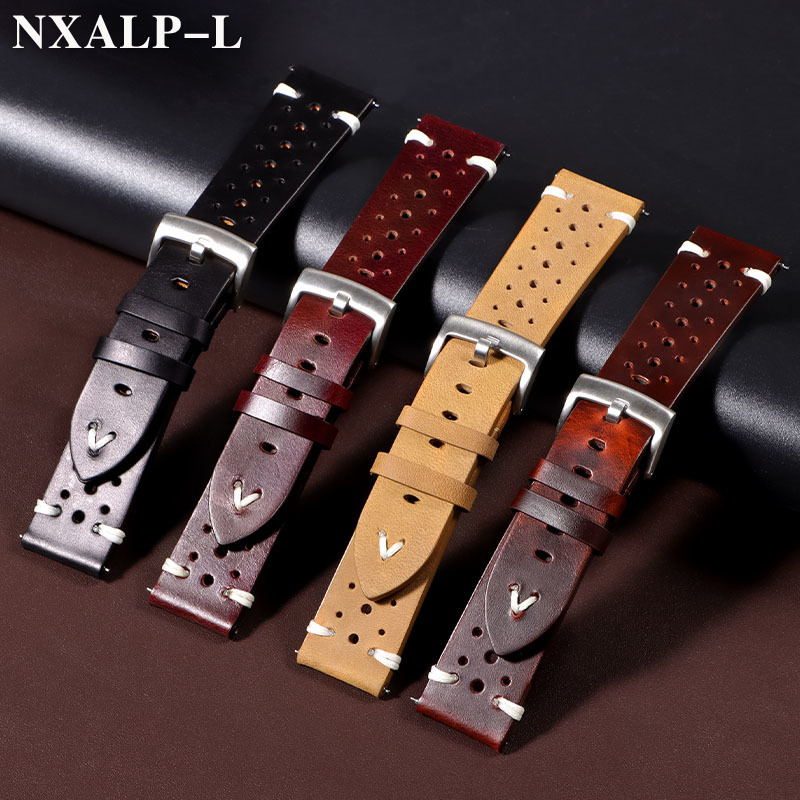 Retro Oil Wax Discoloration Le - Nato Strap Nylon ulasan dan harga