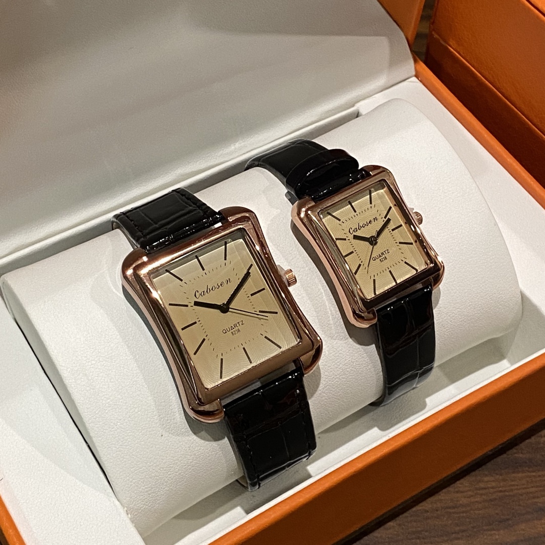 Couple Watch Quartz Movement B - Leather Watch Band Men ulasan dan harga