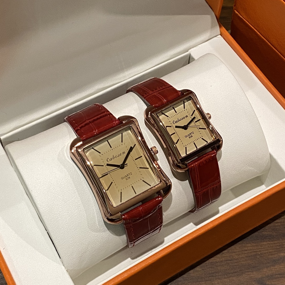Couple Watch Quartz Movement B - Leather Watch Band Men ulasan dan harga