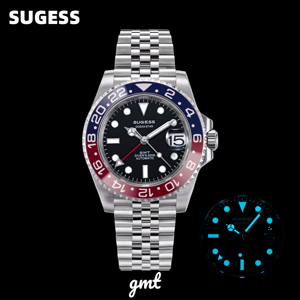 Sugess GMT Diving Watch of Men - Rolex Watch Datejust ulasan dan harga