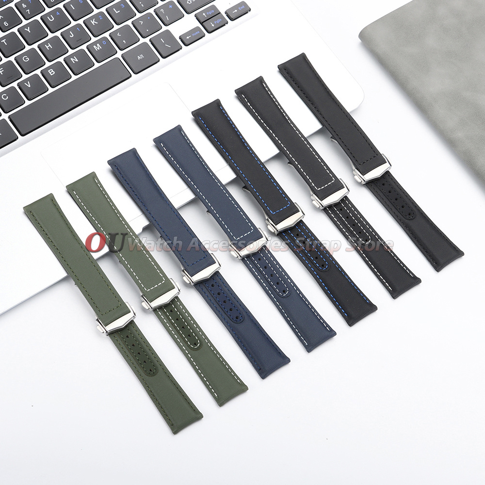 Sailcloth Nylon Leather Watchb - Omega Watch Seamaster ulasan dan harga