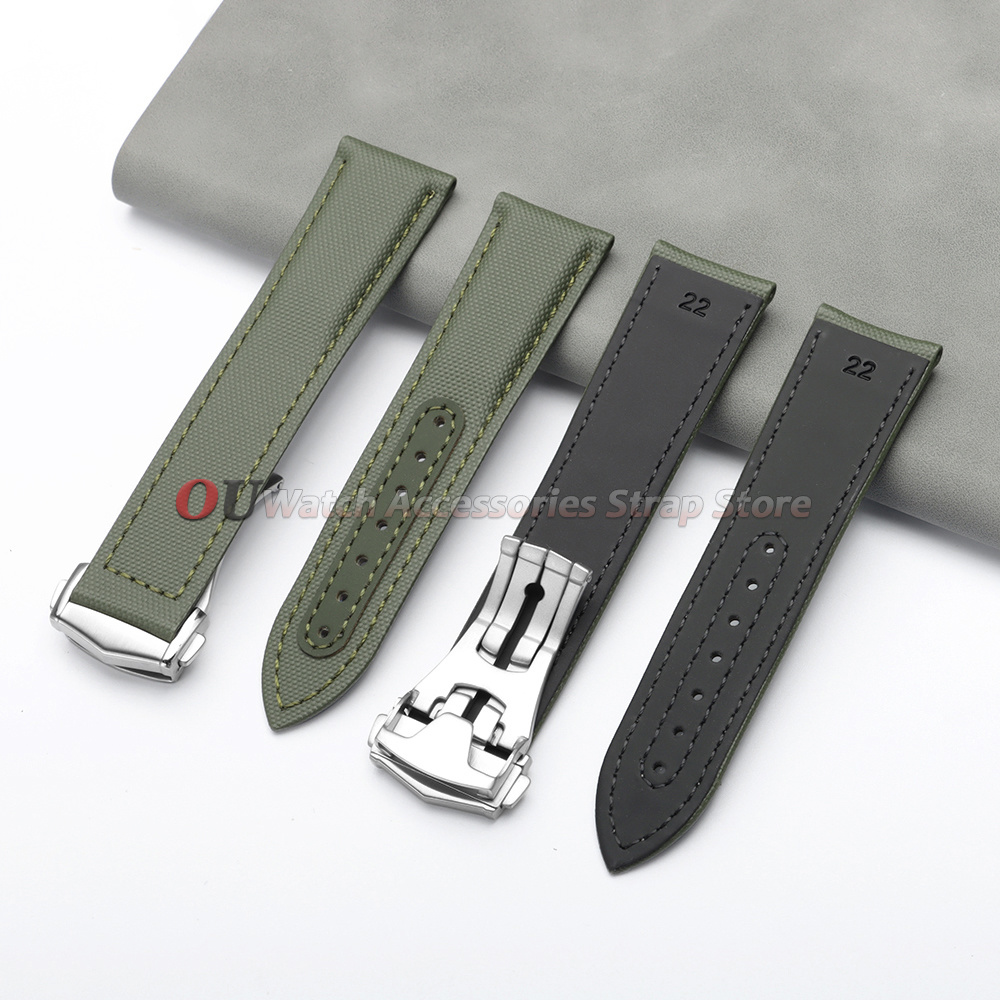 Sailcloth Nylon Leather Watchb - Omega Watch Seamaster ulasan dan harga