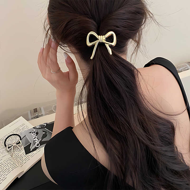Korean Exquisite Metal Bow Hai - Silicone Band Women ulasan dan harga