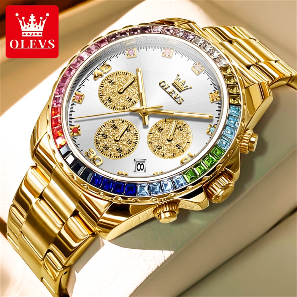 OLEVS 2939 Luxury Quartz Movem - Rolex Watch Datejust ulasan dan harga