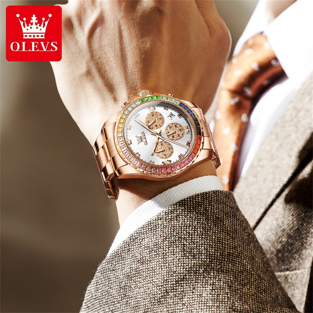 OLEVS 2939 Luxury Quartz Movem - Rolex Watch Datejust ulasan dan harga