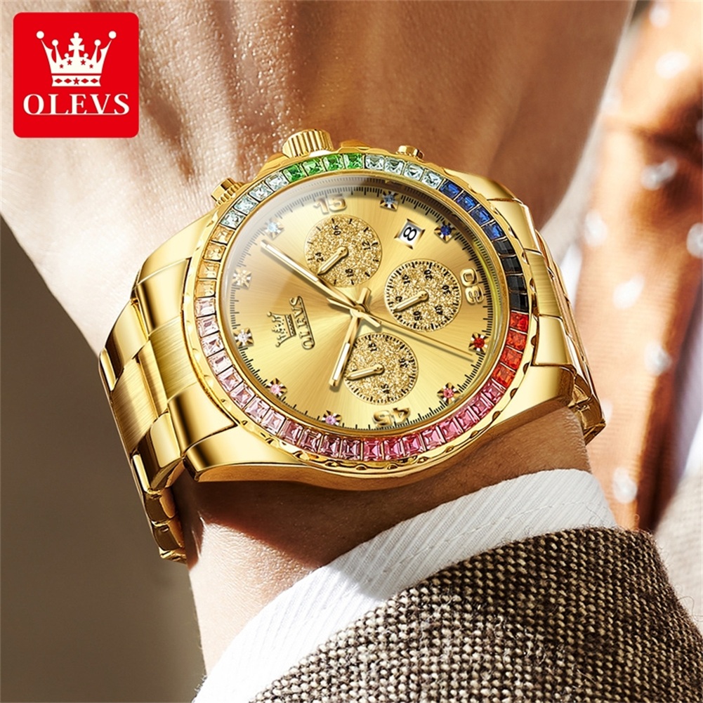 OLEVS 2939 Luxury Quartz Movem - Rolex Watch Datejust ulasan dan harga