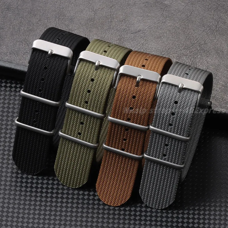 Ribbed Nylon Watch Strap 18mm  - Nato Strap Nylon ulasan dan harga