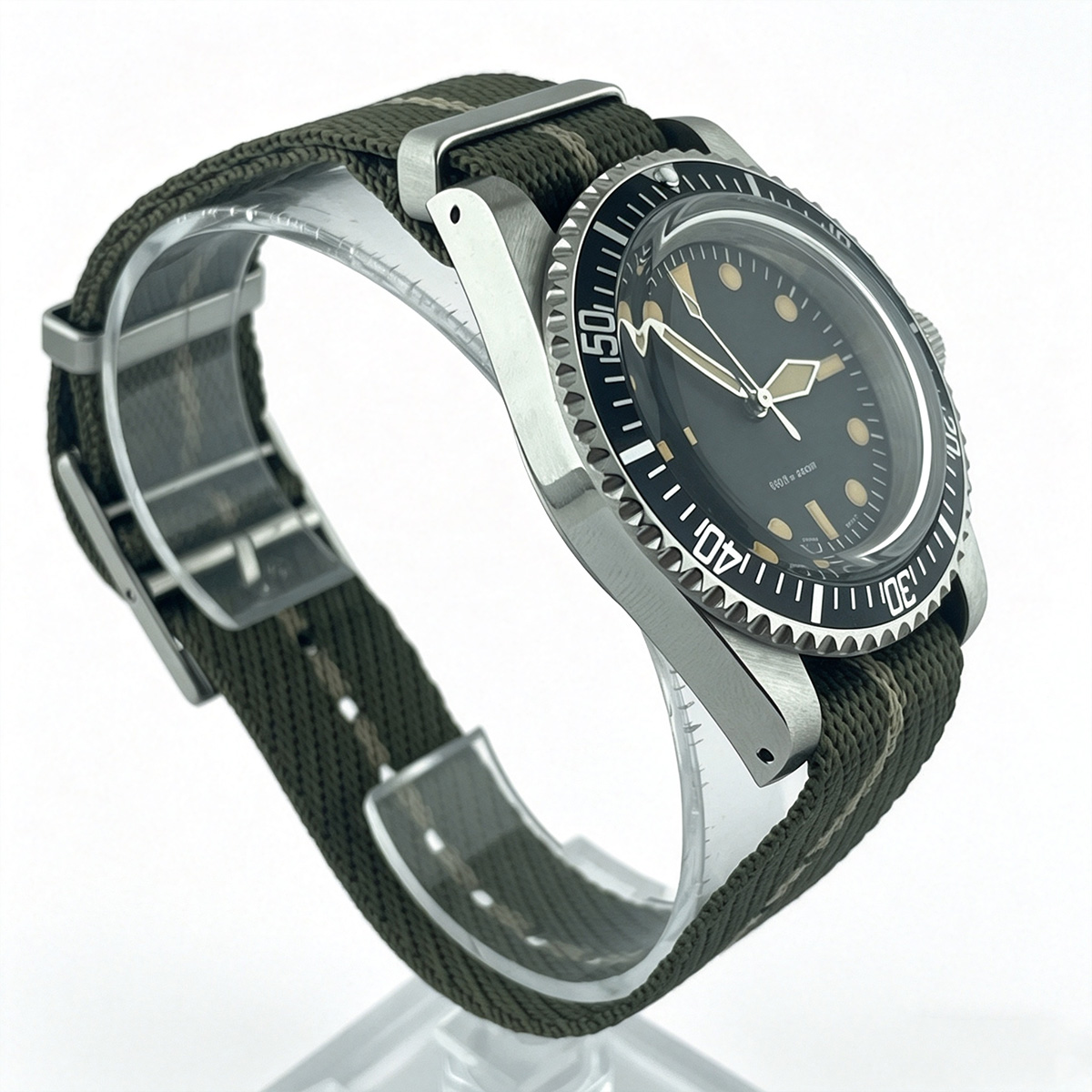 39.5mm Diver Retro Watch No Ca - Tropic Strap Vintage ulasan dan harga