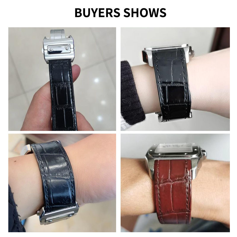 Cowhide Watch Strap for Cartie - Cartier Watch Santos ulasan dan harga