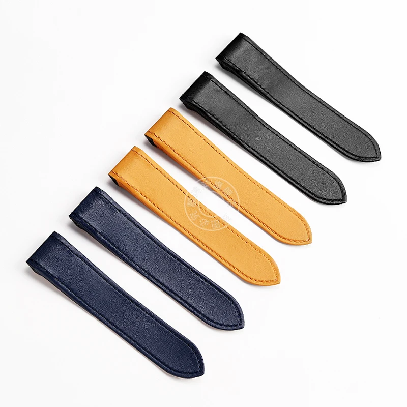 Genuine Lea/ther Watch Strap f - Cartier Watch Santos ulasan dan harga