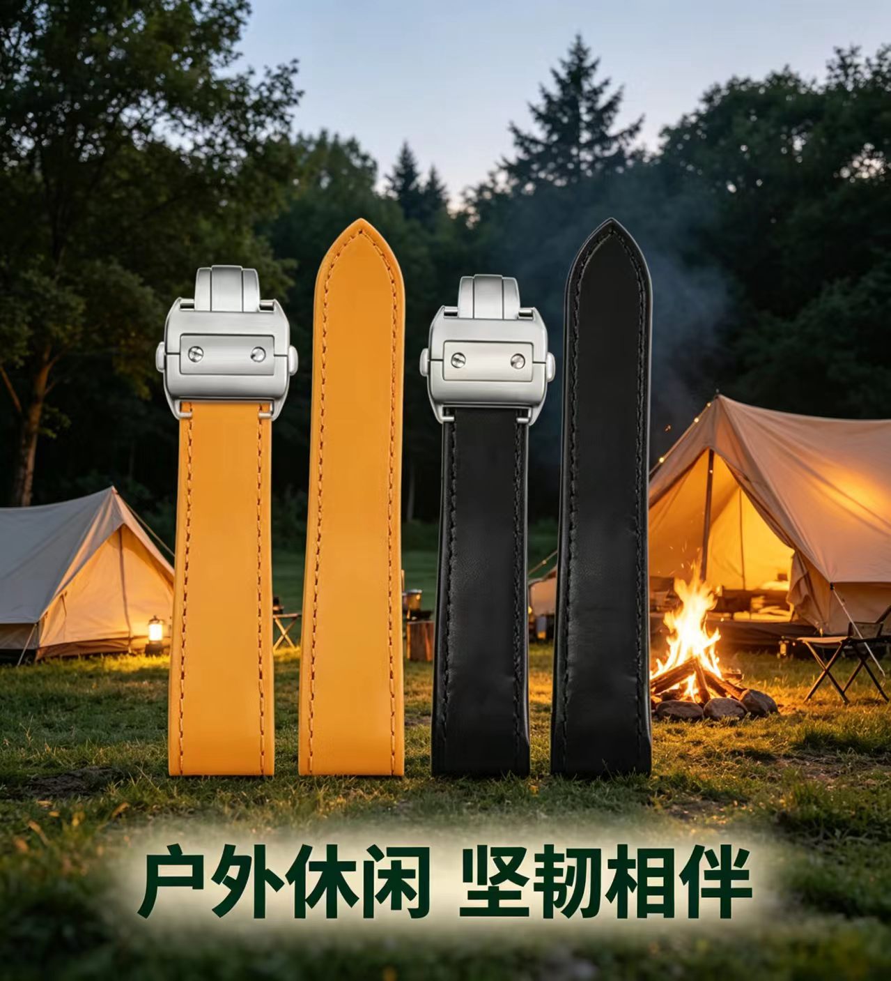 Genuine Lea/ther Watch Strap f - Cartier Watch Santos ulasan dan harga