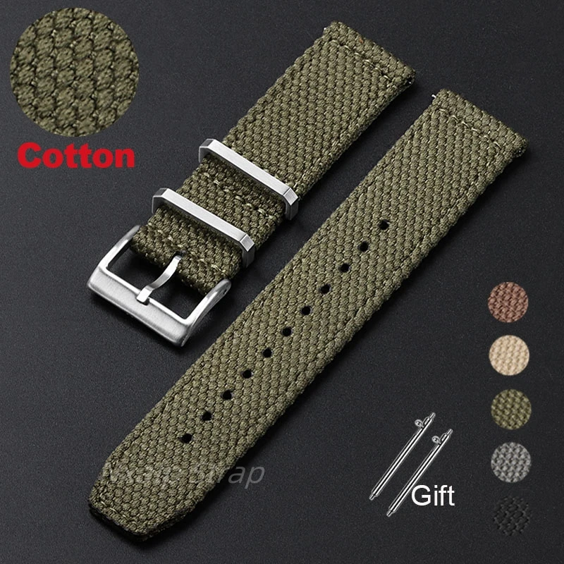20mm 22mm Nylon Cotton Watch S - Nato Strap Nylon ulasan dan harga