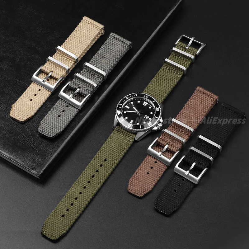 20mm 22mm Nylon Cotton Watch S - Nato Strap Nylon ulasan dan harga