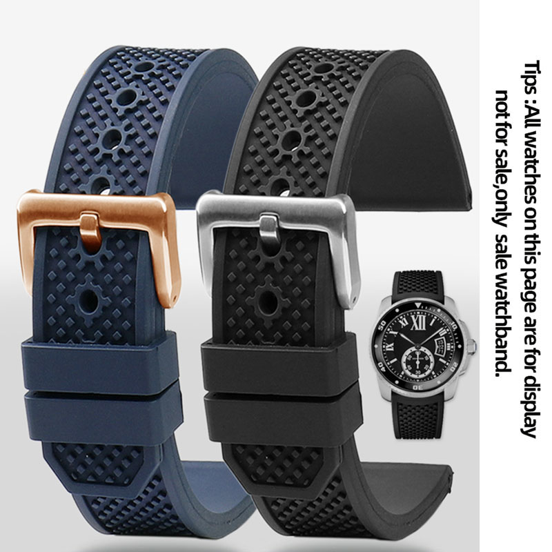 Fluororubber Watch Strap 23mm  - Cartier Watch Tank ulasan dan harga