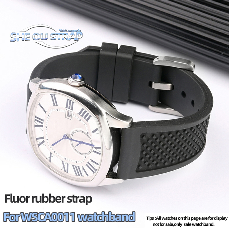 Fluororubber Watch Strap 23mm  - Cartier Watch Tank ulasan dan harga