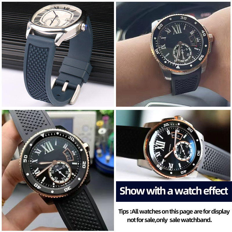 Fluororubber Watch Strap 23mm  - Cartier Watch Tank ulasan dan harga