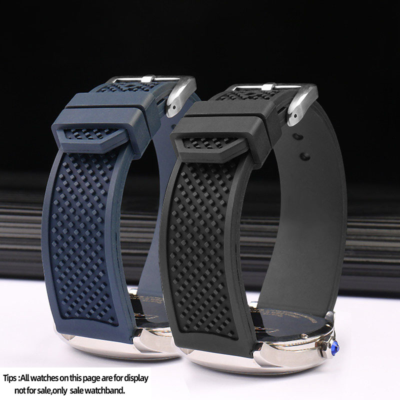 Fluororubber Watch Strap 23mm  - Cartier Watch Tank ulasan dan harga