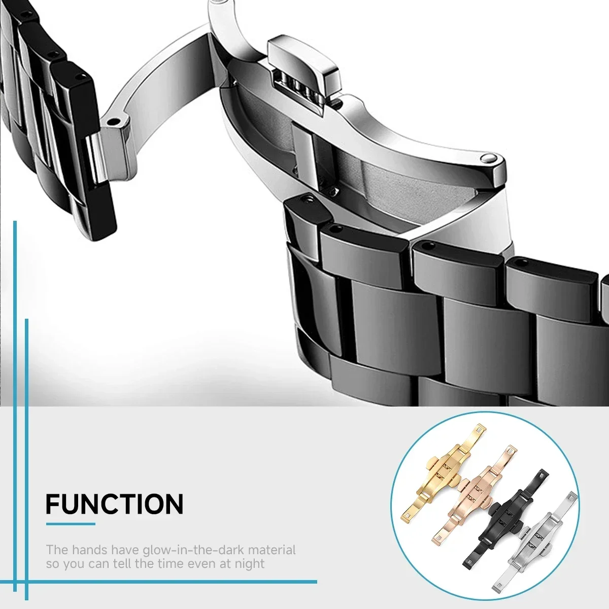 Stainless Steel Butterfly Depl - Butterfly Clasp Deployant ulasan dan harga