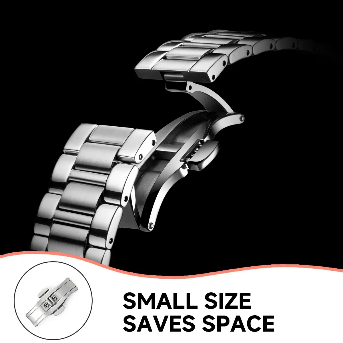 Stainless Steel Butterfly Depl - Butterfly Clasp Deployant ulasan dan harga
