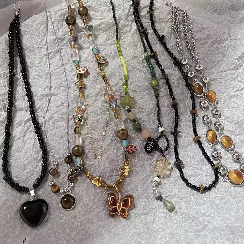 Boho Natural Tiger Eye Stone B - Butterfly Clasp Deployant ulasan dan harga