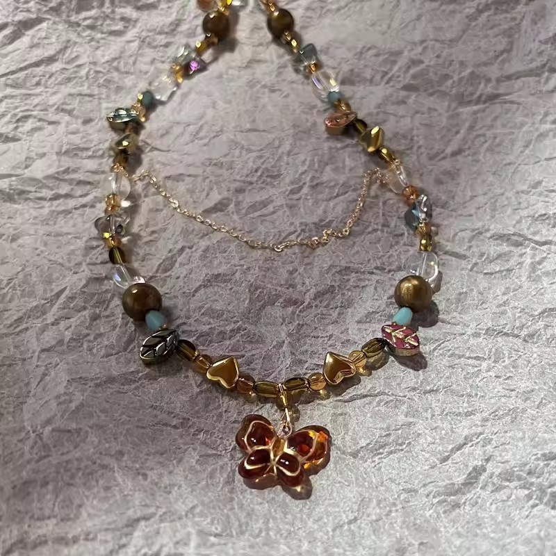 Boho Natural Tiger Eye Stone B - Butterfly Clasp Deployant ulasan dan harga