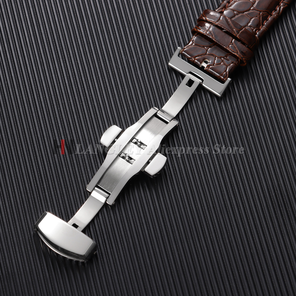 Crocodile Pattern Design Leath - Butterfly Clasp Deployant ulasan dan harga