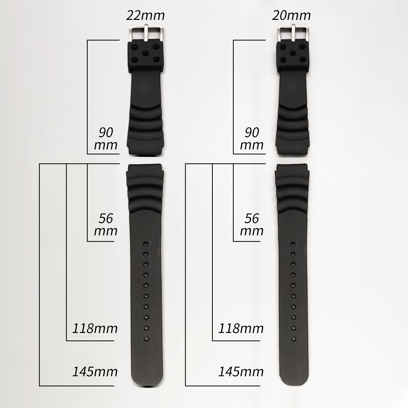 ADDIESDIVE Watch Strap 20mm 22 - Rubber Strap Diver ulasan dan harga